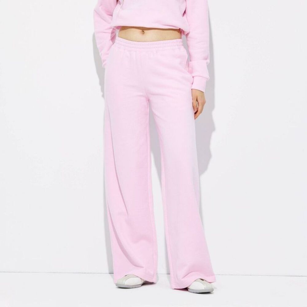 Women's Elastic Waist Wide Leg Pants - Wild Fable Pink S